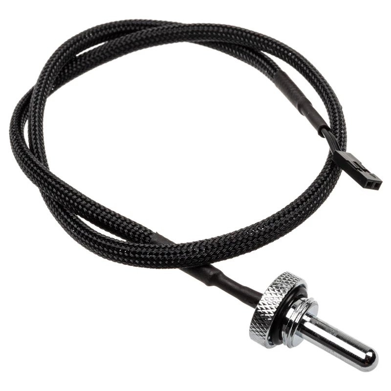 Alphacool Eiszapfen temperature sensor Plug G1/4 - temperature sensor for Liquid cooling system - chrome - 50 cm