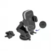 Active car holder DELOCK 66939 for mobile phones — suction cup mount, Black/Grey, wireless charging compatible