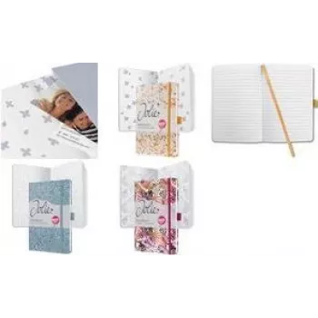 Sigel Jolie JN355 Notebook A5 87 Sheets Aprikose - Black - Violet - Violet - White (JN355)