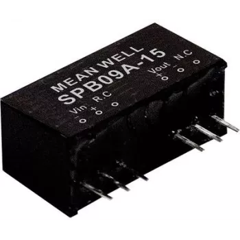 Power adapter/inverter mean well SPB09A-15, 9 W, 15 V, 0.6 A, RoHS