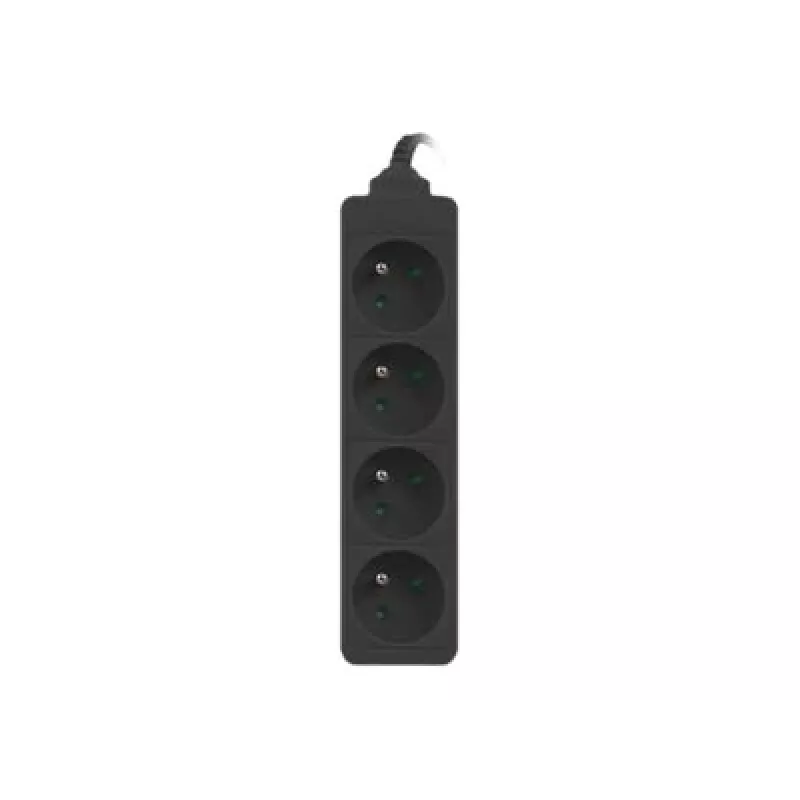 Lanberg, Power Strip, PS0-04E-0150-BK Power Extension 4 AC Outlets Indoor Black (4x, CEE 7/5, 1.50m)