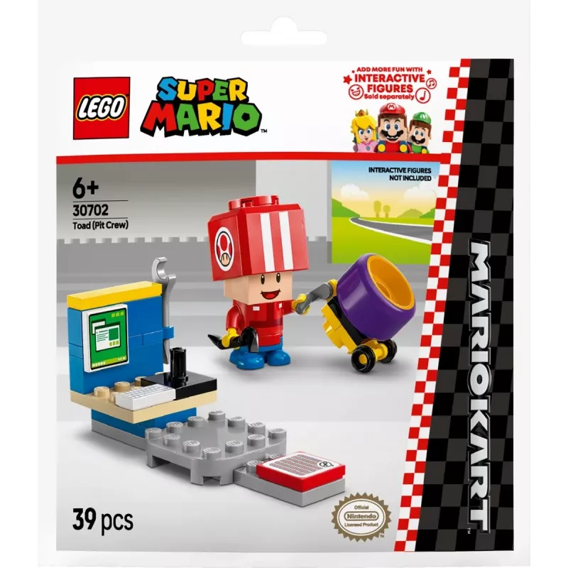 Construction toy LEGO Mario Kart Toad Pit Crew polybag 30702 small set minifigure accessory