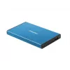 External HDD/SSD enclosure NATEC Rhino GO 2.5 inch — USB 3.0, SATA III, up to 4 TB, 9.5 mm, aluminium, blue