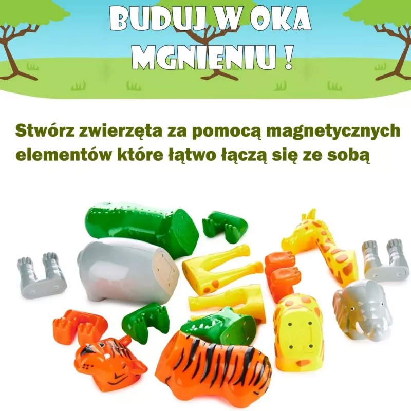 Animal Popular Playthings Magnetic Mix or Match Animals Multicolour