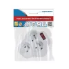 Esperanza ELK304W electrical splitter, 3 sockets with switch, white