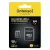 Intenso Performance - Flash Memory Card (microSDXC-an-SD-Adapter inbegriffen) - 64GB - UHS-I U1 / Class10 - microSDXC UHS-I (3424490)