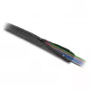 DeLOCK Braided Sleeve with zip fastener heat-resistant 5 m x 50 mm black