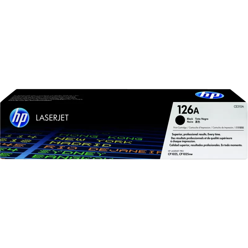 HP 126A Black Original LaserJet Toner Cartridge, 1200 pages, Black, 1 pc(s)