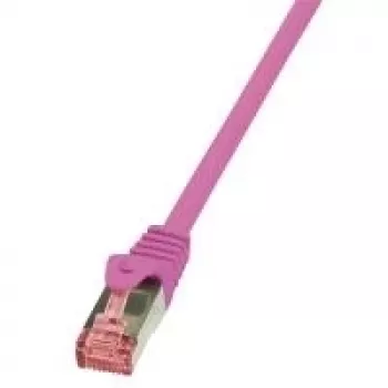 Networking Cable LogiLink Cat.6 S/FTP RJ-45 0.25m Pink