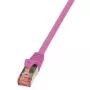 Networking Cable LogiLink Cat.6 S/FTP RJ-45 0.25m Pink