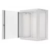 Lanberg WF01-6415-10S 15U 19 inch Wall-Mount Rack Cabinet, 600x450mm, Grey, Tempered Glass Door, IP20, 60kg Load