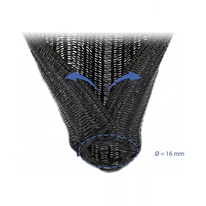 Braided Sleeving DeLOCK 18910 5 m x 16 mm black