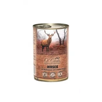Wet dog food o'canis Deer with Buckwheat 400 g — complete adult dog food, venison flavor, protein 11.4%, fat 7.2%