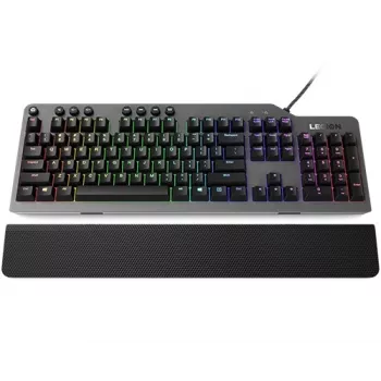 Mechanical gaming keyboard Lenovo Legion K500 — full-size 104-key USB, QWERTY US English, RGB backlight, grey/black