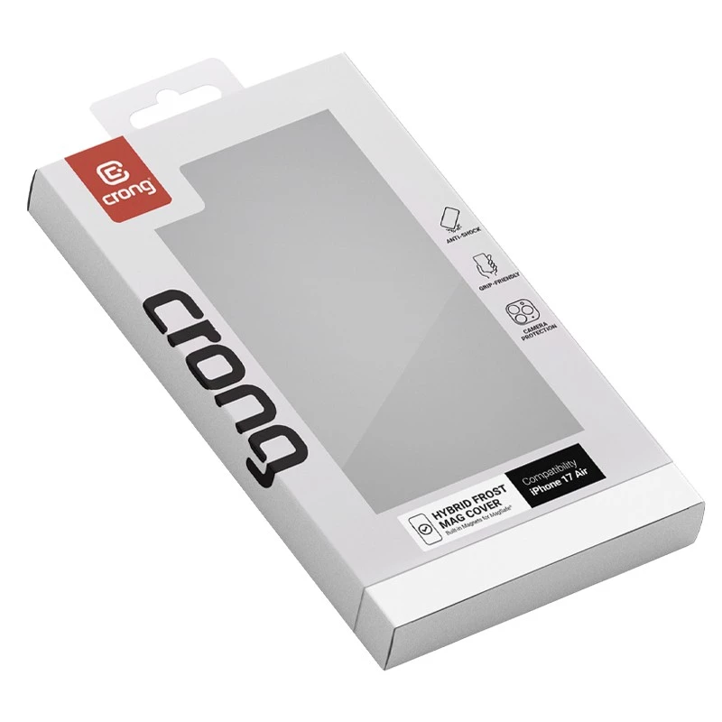 Crong MagSafe-compatible hybrid protective case for iPhone — Frost Black (model CRGHFMIP1766ABLK)