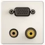 Faceplate for VGA Audio Video (1/2 cable whip) kindermann 7454000551