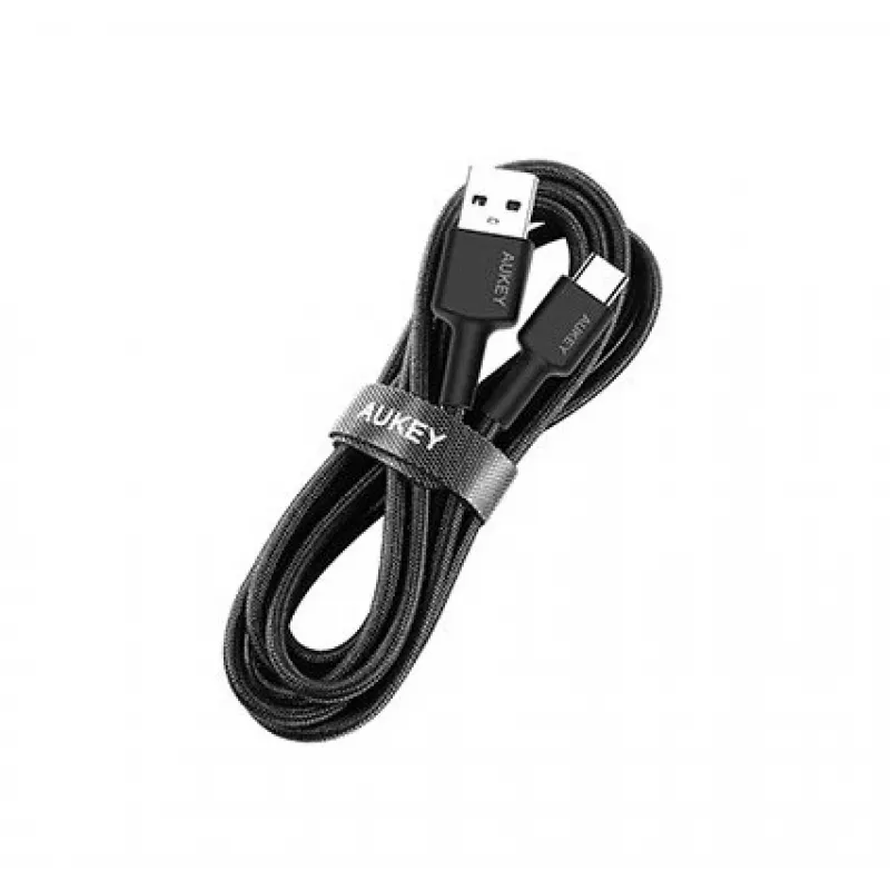 USB-C to USB-A cable Aukey CB-CA2, nylon braided, Quick Charge 3A, 1 m