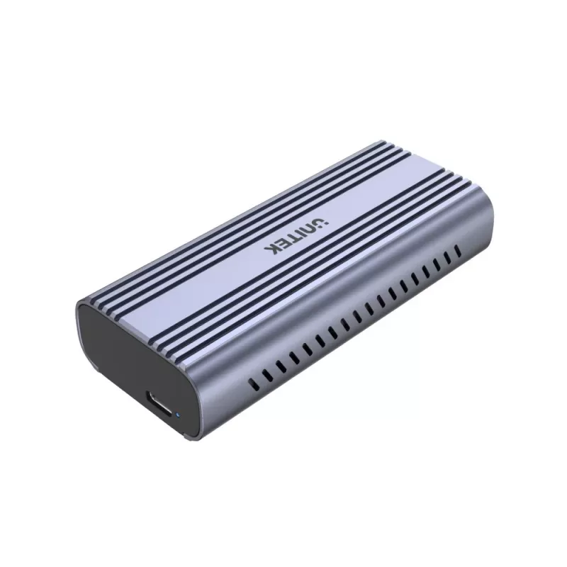 SSD enclosure Unitek SolidForce Reefer Grey — M.2 NVMe PCIe, USB‑C 10 Gbit/s, aluminium, 1 drive