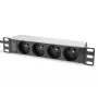 Digitus 10 inch socket strip aluminum profile 4-way CEE 7/5 sockets 1U