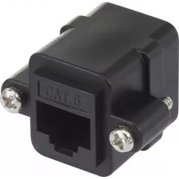 Renkforce RJ45 Network Adapter CAT 6 [1x RJ45-Socket - 1x RJ45-Socket] Black (RF-4712202)