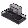 Pencil case Forpus, black, empty, section 4, perforated metal 1005-012