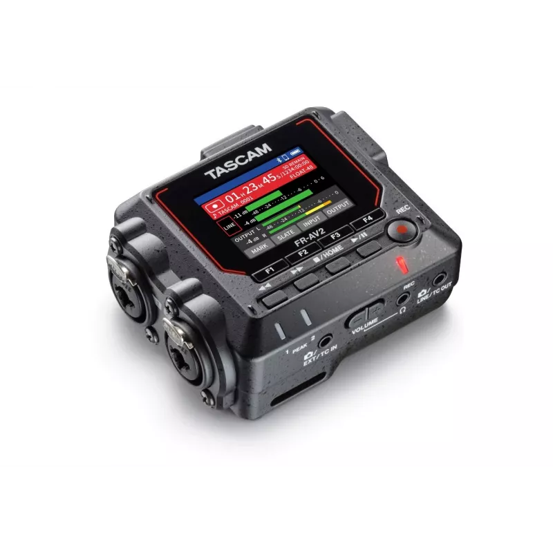 Portable audio recorder Tascam FR2-AV — 2-track, 2 XLR combo inputs, USB-C interface, 48–192 kHz, 24/32-bit, microSD up to 512 GB