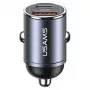 Car charger usams C38 30W — 1x USB-A + 1x USB-C fast charge