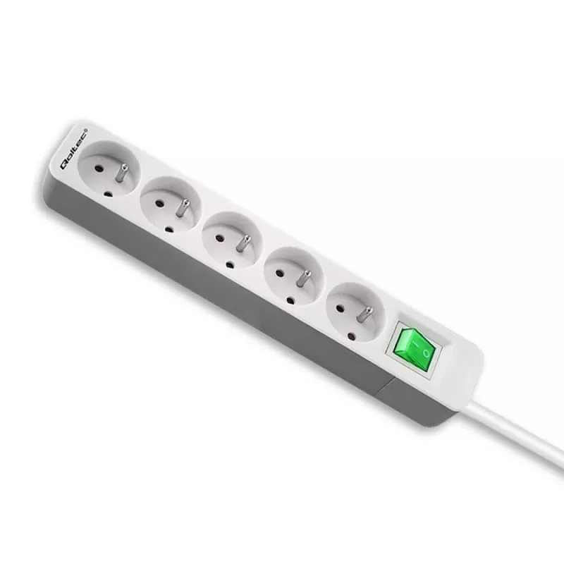 Power Extension Qoltec 50290 1.8m 5 AC Outlets Indoor White