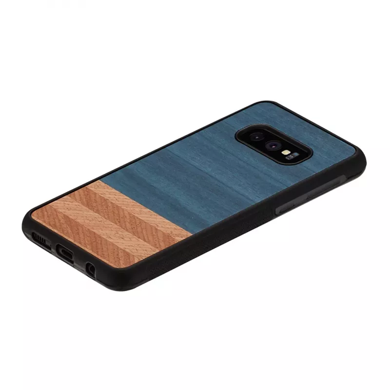 Smartphone case man and wood for Galaxy S10e — Denim Black protective sleeve