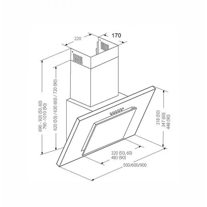 AKPO WK-4 Black 2.0 50 White T300 Linear LED/Controller Hood