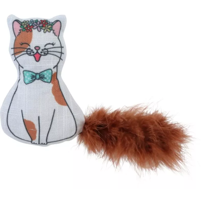 ZOLUX Chatouille Cat with feathers and catnip - cat toy - 13cm