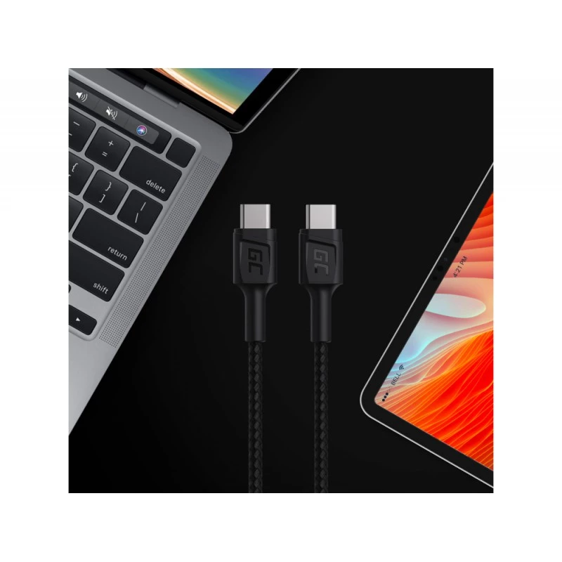 Green Cell KABGC30 USB cable USB 2.0 1.2 m USB C Black