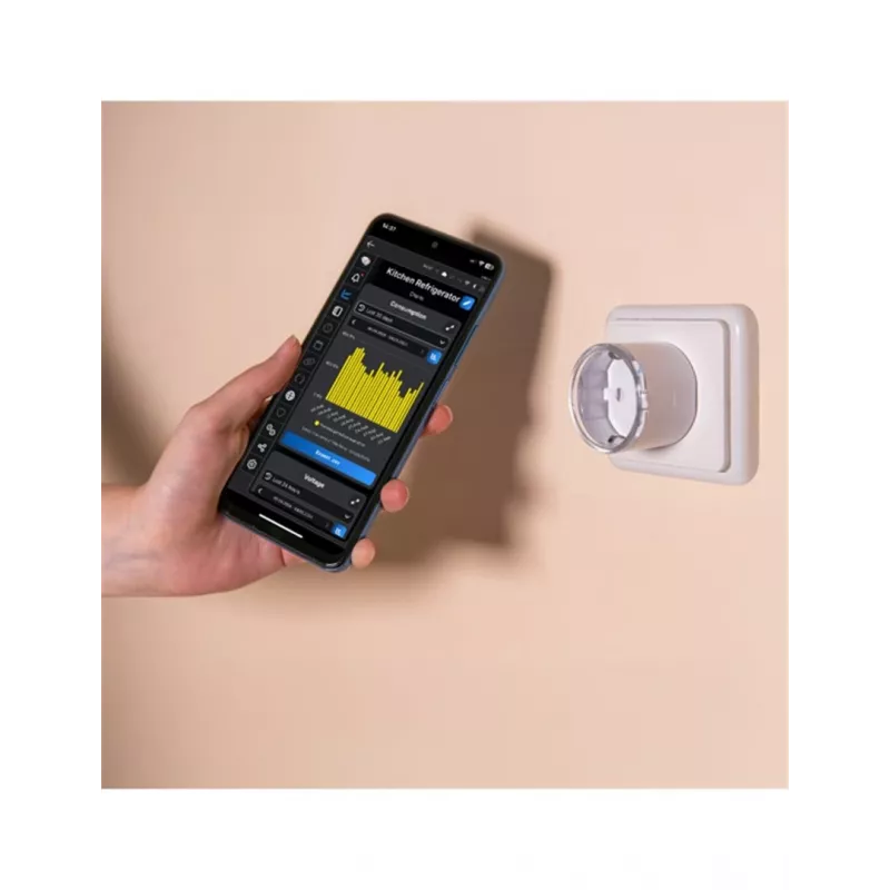 Smart plug Shelly Plug S Gen3 — Wi‑Fi smart socket with energy monitoring, Type F, 110–230 V, 2500 W, white