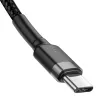 USB Cable Baseus Cafule 2m USB C Black Grey