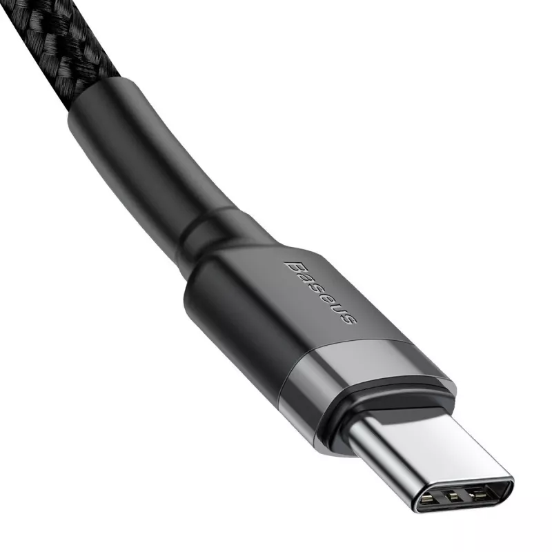 USB Cable Baseus Cafule 2m USB C Black Grey