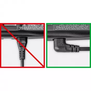 Goobay | 97350 | Euro connection cord, both ends angled | Black Euro male (Type C CEE 7/16) | Device socket C7