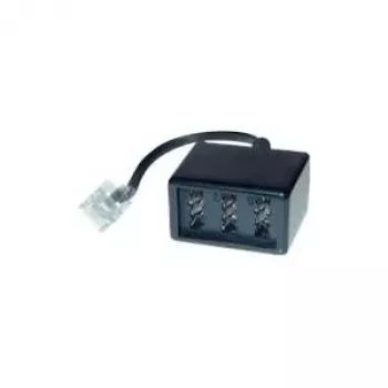 Network cable ShiverPeaks S-Impuls TC 71280-8 RJ45 to 3× TAE-NFF, male–male, black transparent