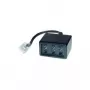 Network cable ShiverPeaks S-Impuls TC 71280-8 RJ45 to 3× TAE-NFF, male–male, black transparent