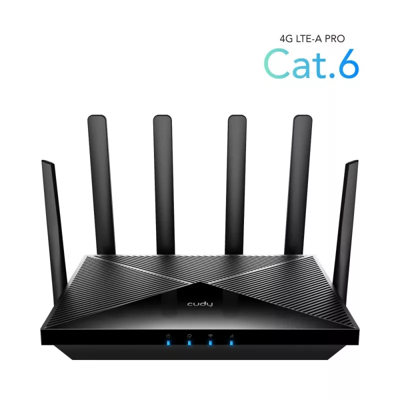 Cudy New 4G LTE Cat 6 WiFi Router, Qualcomm Chipset, LTE Modem Router, Dual SIM 4G Cellular Router, AC1200 Dual Band WiFi, 4 Gigabit Ports, OpenVPN, W