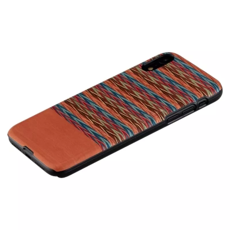 Smartphone case man and wood for iPhone XR — Browny Check Black protective back cover