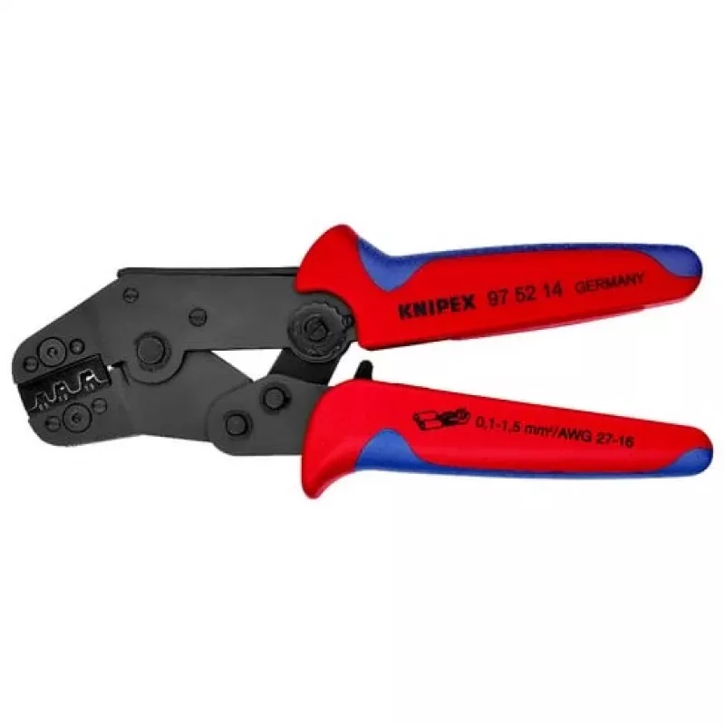 Knipex 97 52 14 Crimping Pliers Uninsulated, open connector 0.10 to 1.5 mm²