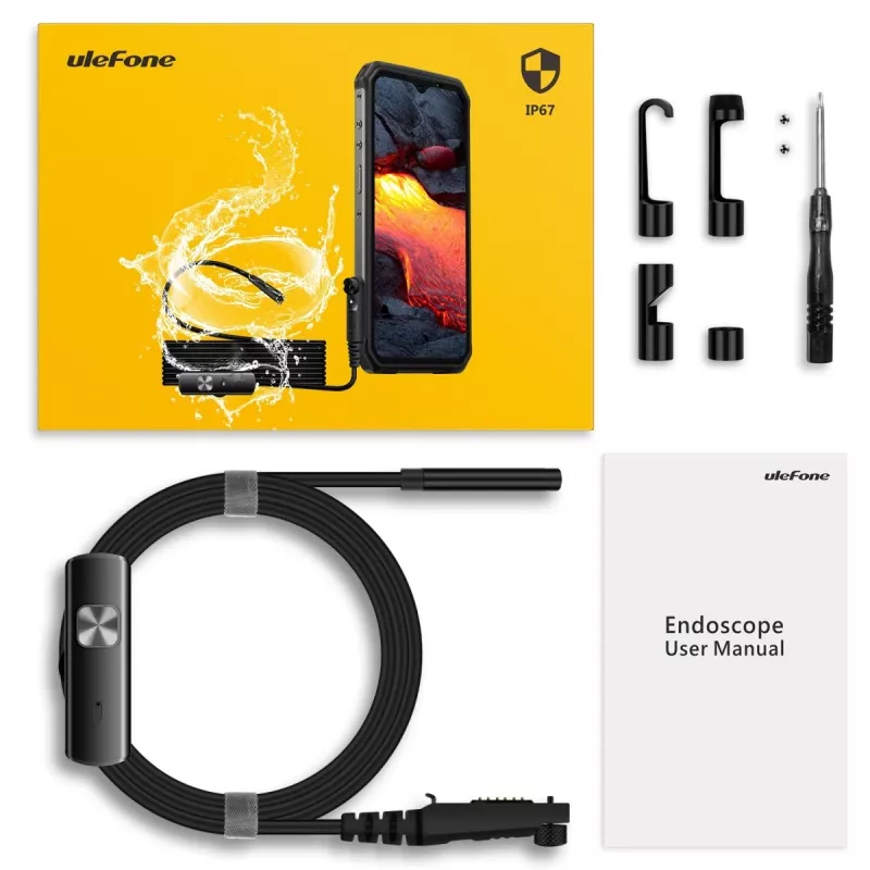 Ulefone uSmart UF-EC Endoscope Camera for Smartphones, Black