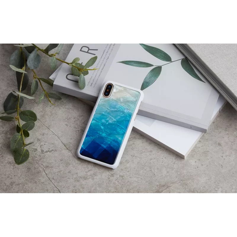 Smartphone case iKins for iPhone XS/S blue lake white