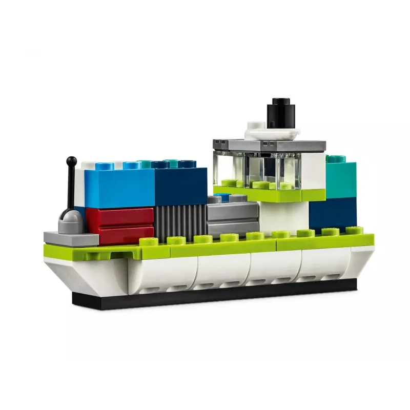 LEGO Classic Creative Vehicles Colourful Model Cars Kit Featuring a Police Car Toy & 11023 Classic Green Baseplate Square 32x32 Stud Building Grass