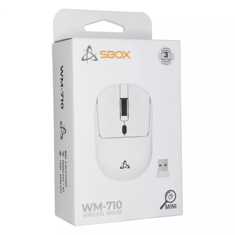 Mouse SBOX WM-710 White Wireless Interface