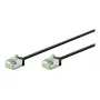 Wentronic goobay - Patch-Cable - RJ-45 (M) to RJ-45 (M) - 15cm - 3,8 mm - U/UTP, unshielded - CAT 8,1 - Halogen-Free, narrow, Stranded - Black (74350)