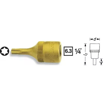 Hazet Torx-Screwdriver-Insert 6,3 mm (1/4) 8502-T30 Length 28 mm (8502-T30)