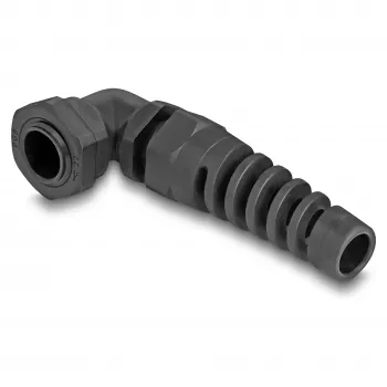 DeLOCK Cable Gland 90° angled PG9 black strain relief
