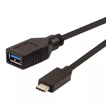 ROLINE USB 3.1 Cable Adapter, USB Type C - A, ST/BU, OTG, black, 0,15 m (11.02.9030)