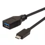 ROLINE USB 3.1 Cable Adapter, USB Type C - A, ST/BU, OTG, black, 0,15 m (11.02.9030)
